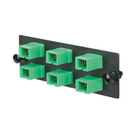 PANDUIT 6 PORT PANEL SC APC FAP, DUPLEX SM ZIRCONIA CERAMIC, SLEEVE GREEN ROHS FAP6WAGDSCZ